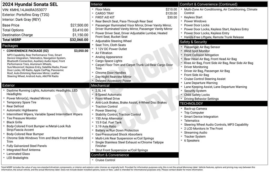 Used 2024 Gray Hyundai SEL image 17