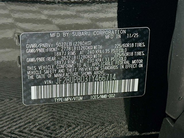 New 2026 CRYSTAL BLACK SILICA Subaru Premium image 31