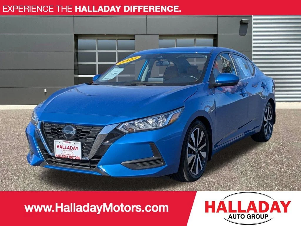 Certified Used 2023 Electric Blue Metallic Nissan SV image 1