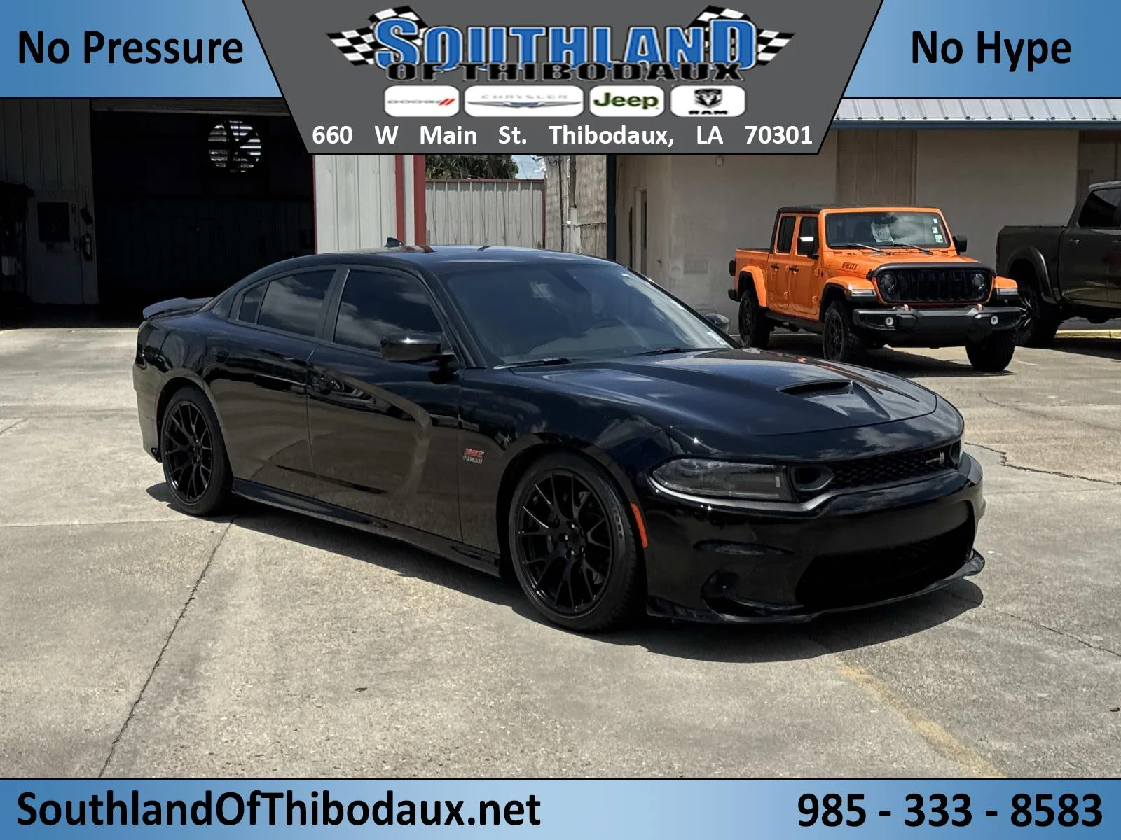 Used 2022 Pitch Black Clearcoat Dodge Scat Pack image 1