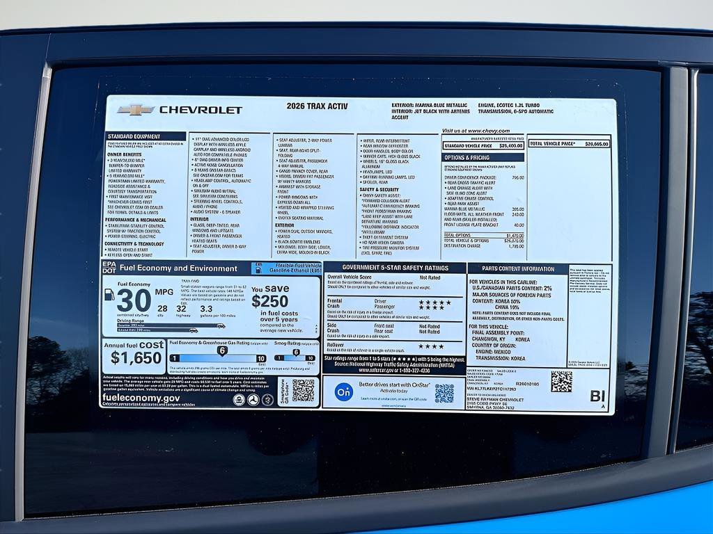 New 2026 Chevrolet Trax ACTIV 4D Sport Utility