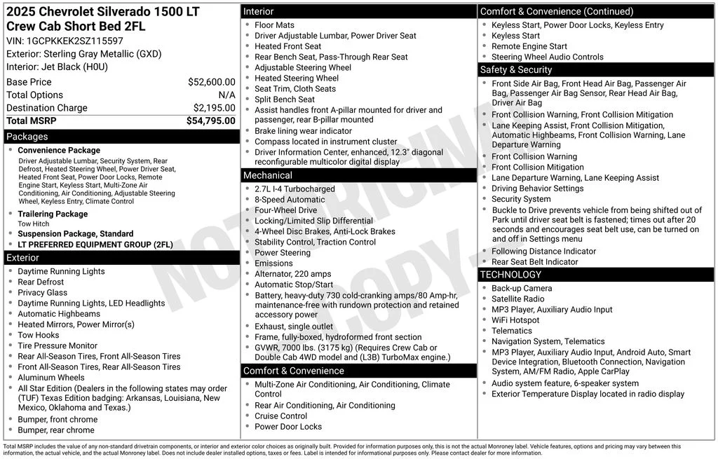 Used 2025 Gray Chevrolet LT image 2