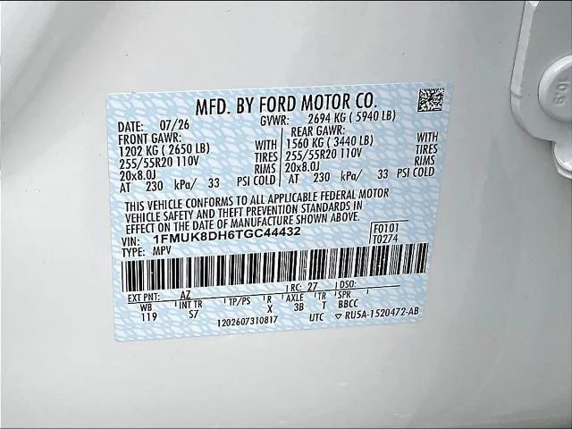 New 2026 Star White Metallic Tri-Coat Ford Active image 49
