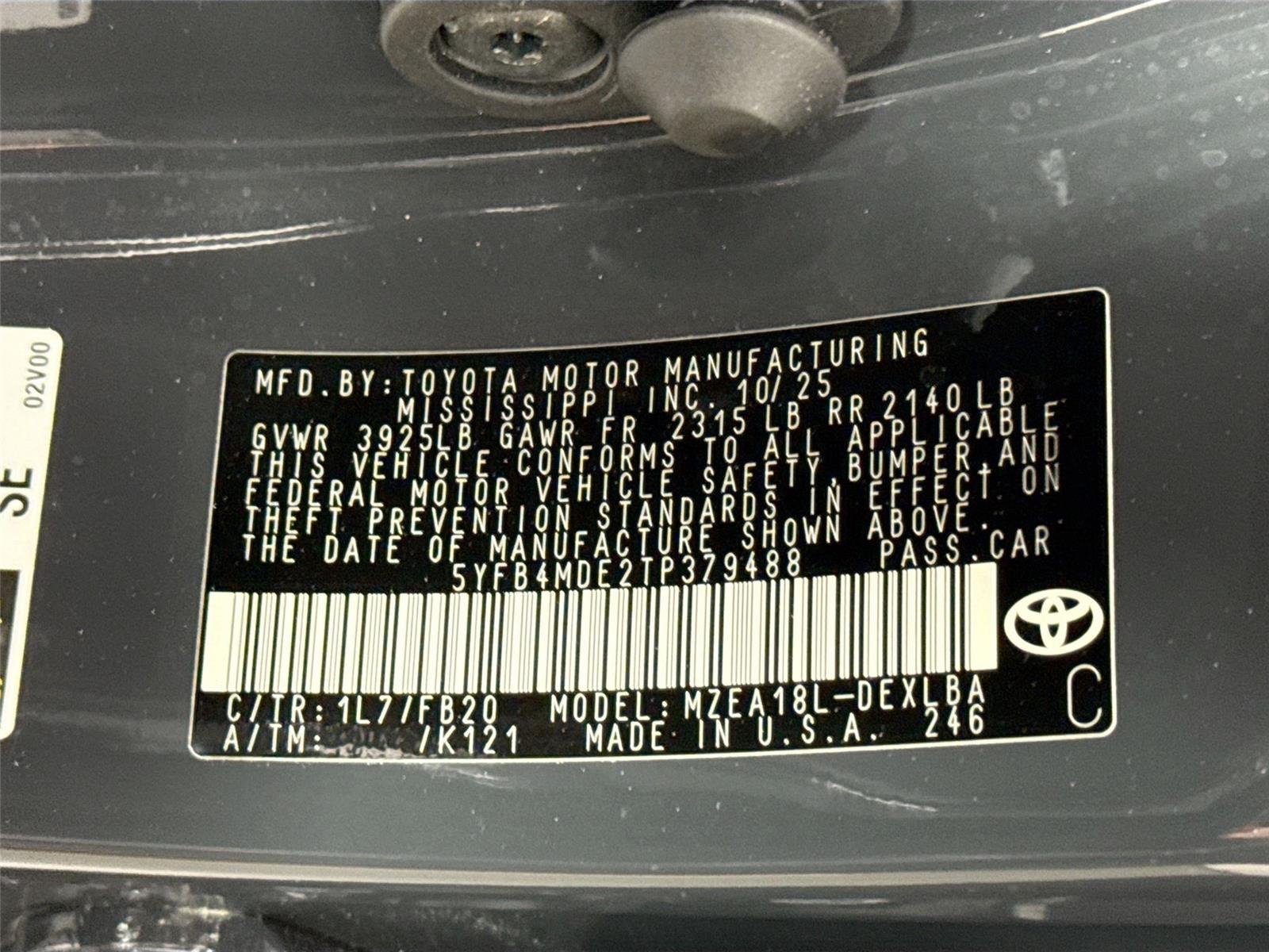 Certified Used 2026 Underground Toyota LE image 44