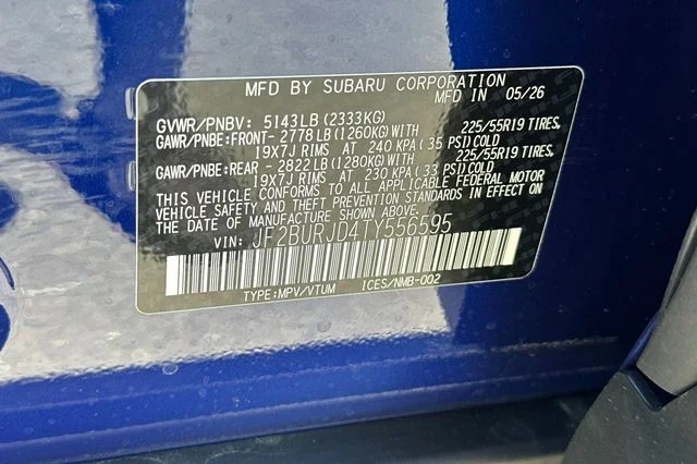 New 2026 SAPPHIRE BLUE PEARL Subaru Touring XT image 24