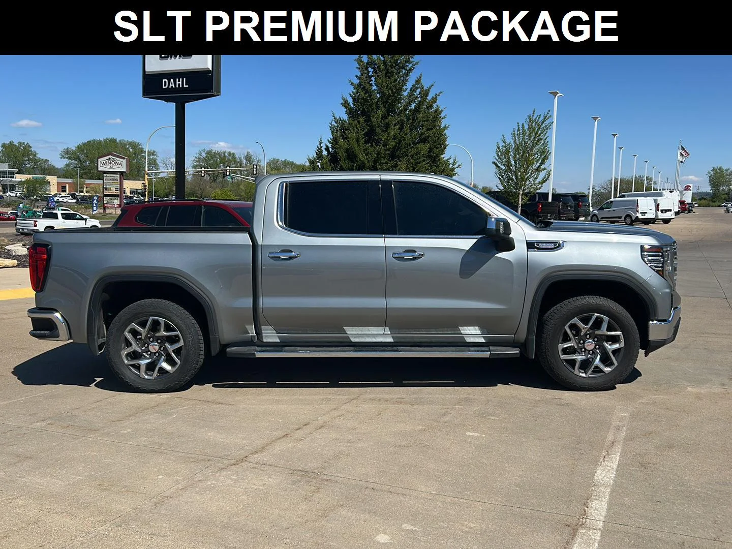 Used 2023 GMC Sierra 1500 SLT with VIN 3GTUUDE82PG206566 for sale in Winona, Minnesota