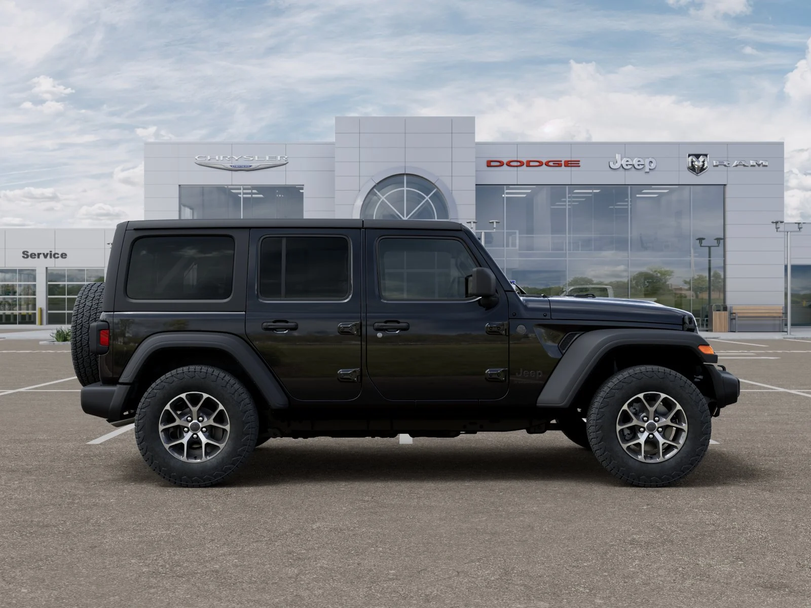 New 2025 Black Clear-Coat Exterior Paint Jeep Sport S image 42