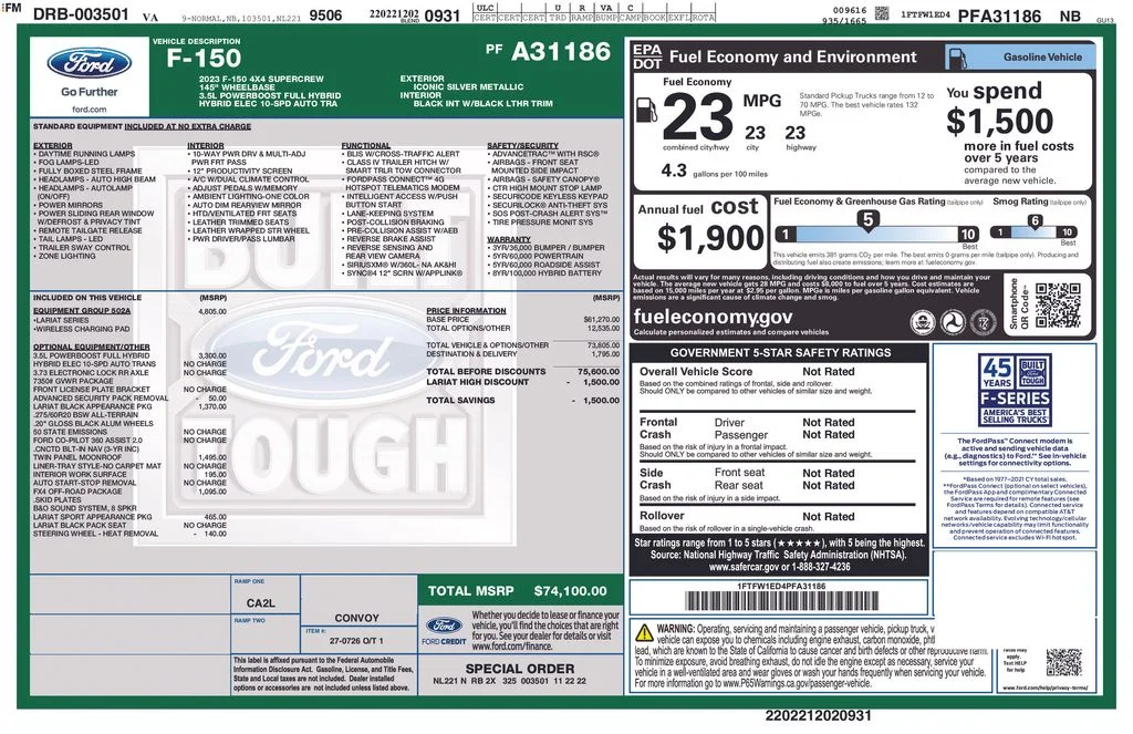 Used 2023 Silver Ford Lariat image 8