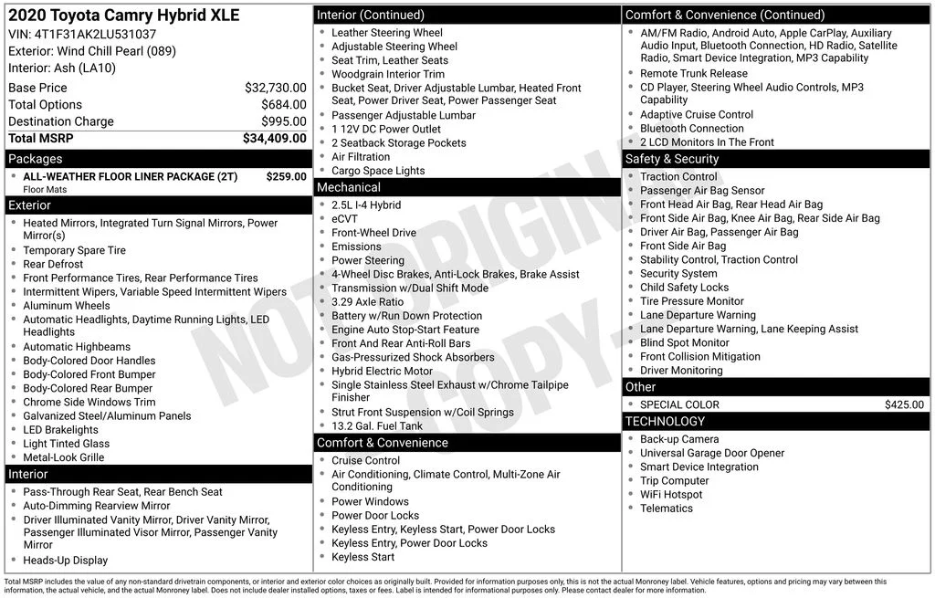Used 2020 Beige Toyota XLE image 46