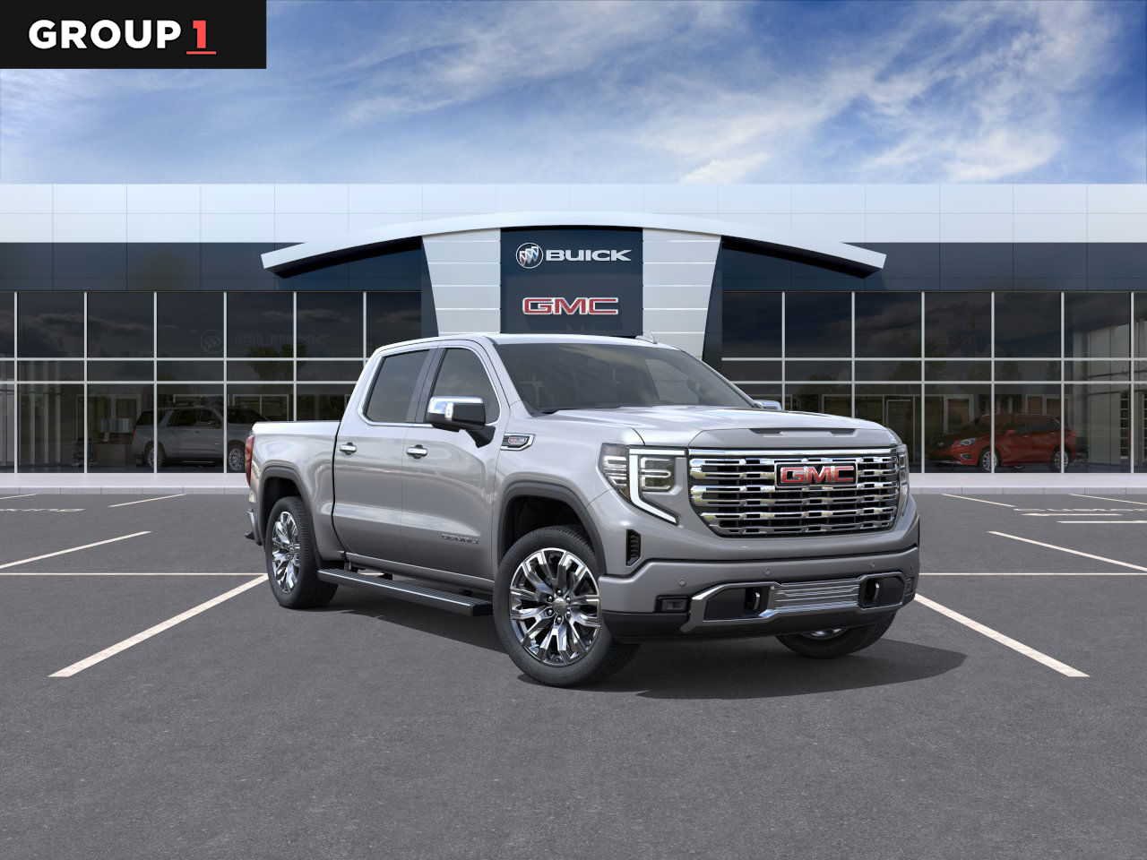 Sterling Metallic 2026 GMC Sierra 1500 Denali Crew Cab 4WD Pickup Truck Four-Wheel Drive