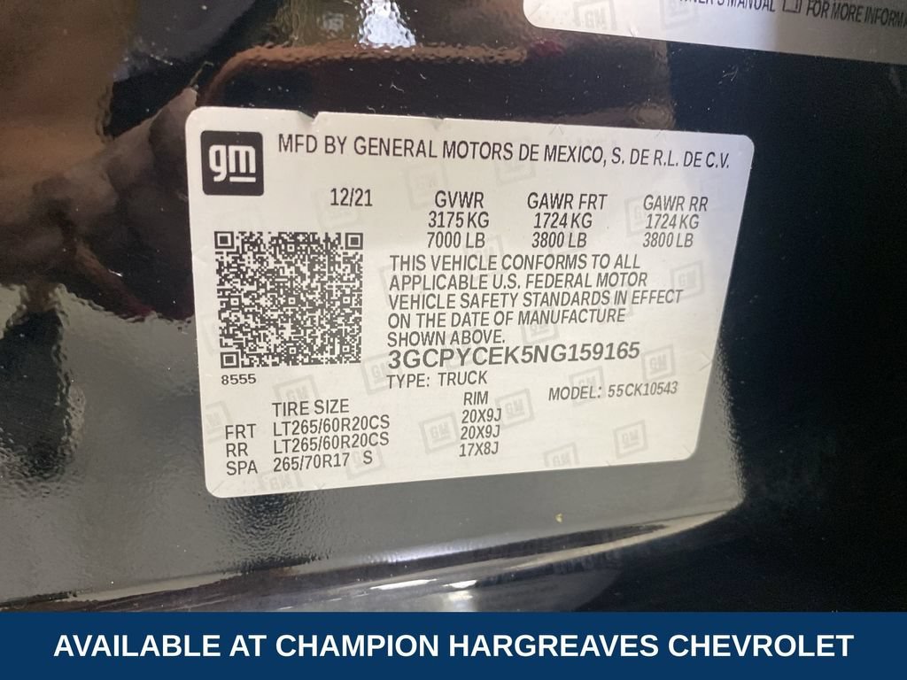 Used 2022 BLACK Chevrolet Custom Trail Boss image 42