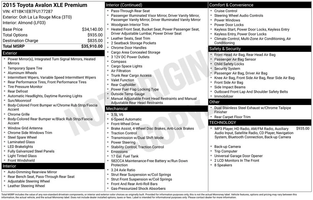 Used 2015  Toyota XLE Premium image 2