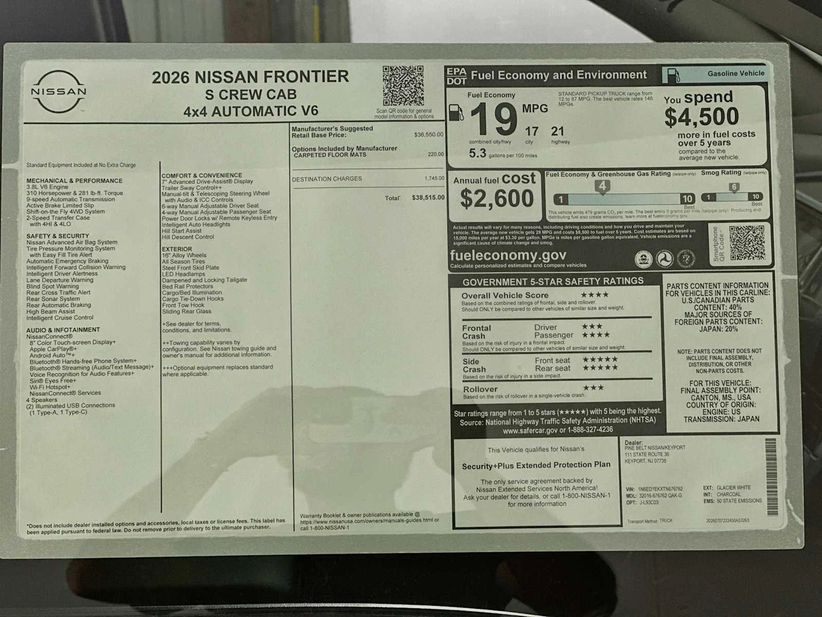 New 2026 Glacier White Nissan S image 6