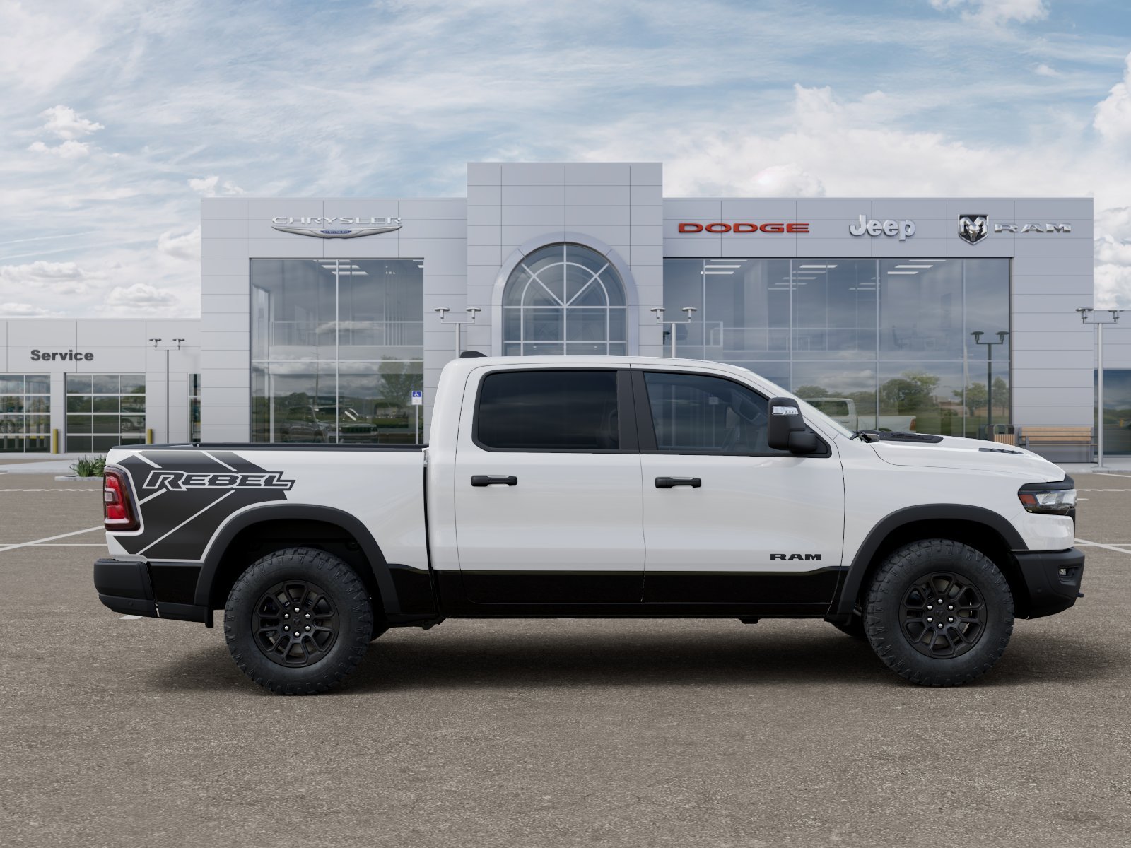 New 2027 Bright White Clear-Coat Exterior Paint RAM Rebel image 47