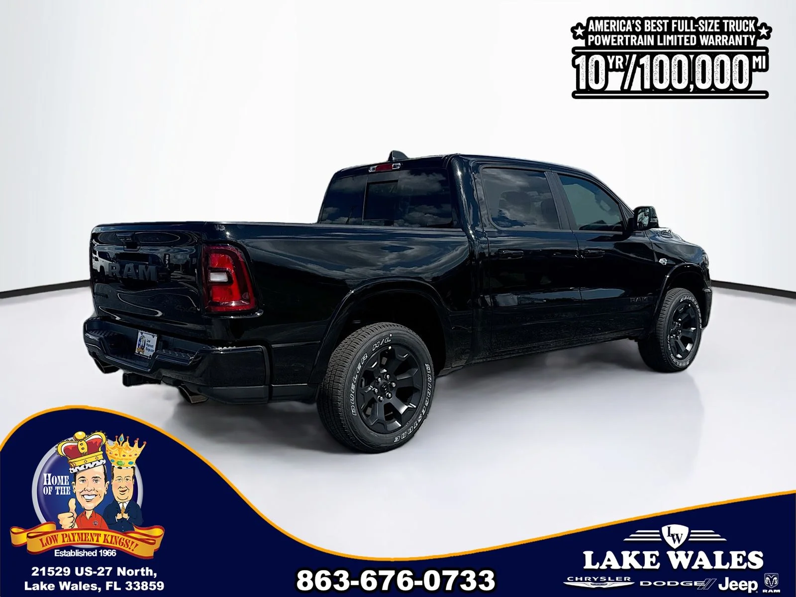 New 2026 Diamond Black Crystal Pearl-Coat Exterior Paint RAM BIG HORN image 6