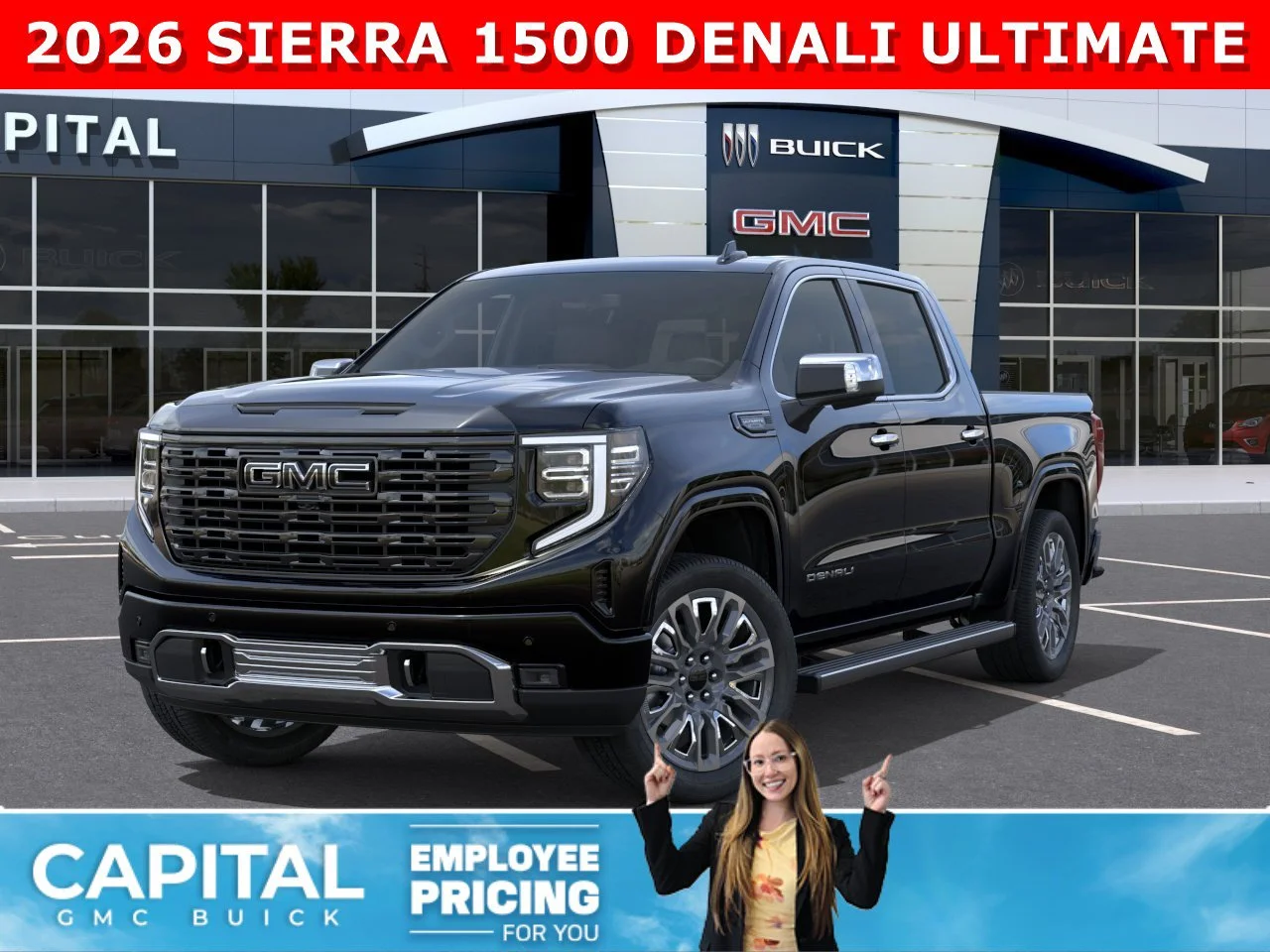 New 2026 ONYX BLACK GMC Denali Ultimate image 1