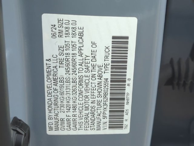Certified Used 2024 Sonic Gray Pearl Honda TrailSport image 33