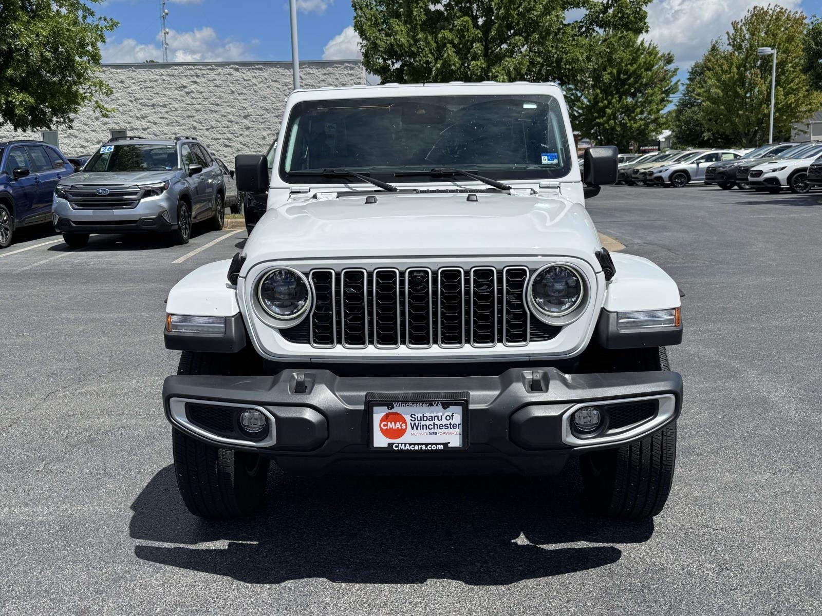 Used 2024 Bright White Clearcoat Jeep Sahara image 6