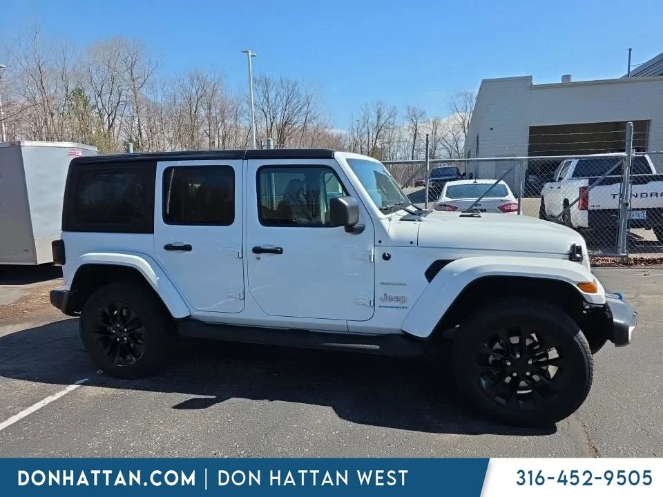 Used 2023 Jeep Wrangler 4xe Sahara 4XE with VIN 1C4JJXP64PW565265 for sale in Park City, KS