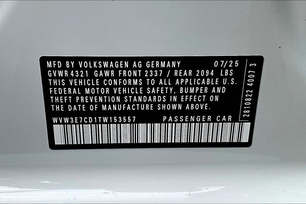 New 2026 White Volkswagen SE image 19