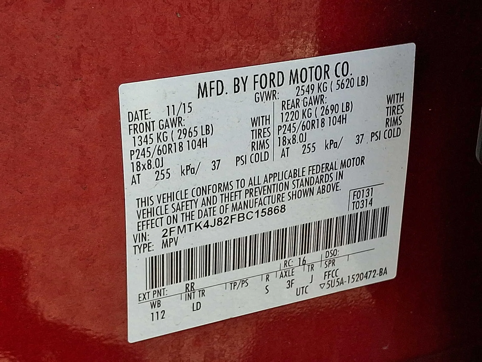 Used 2015 Red Ford SEL image 27
