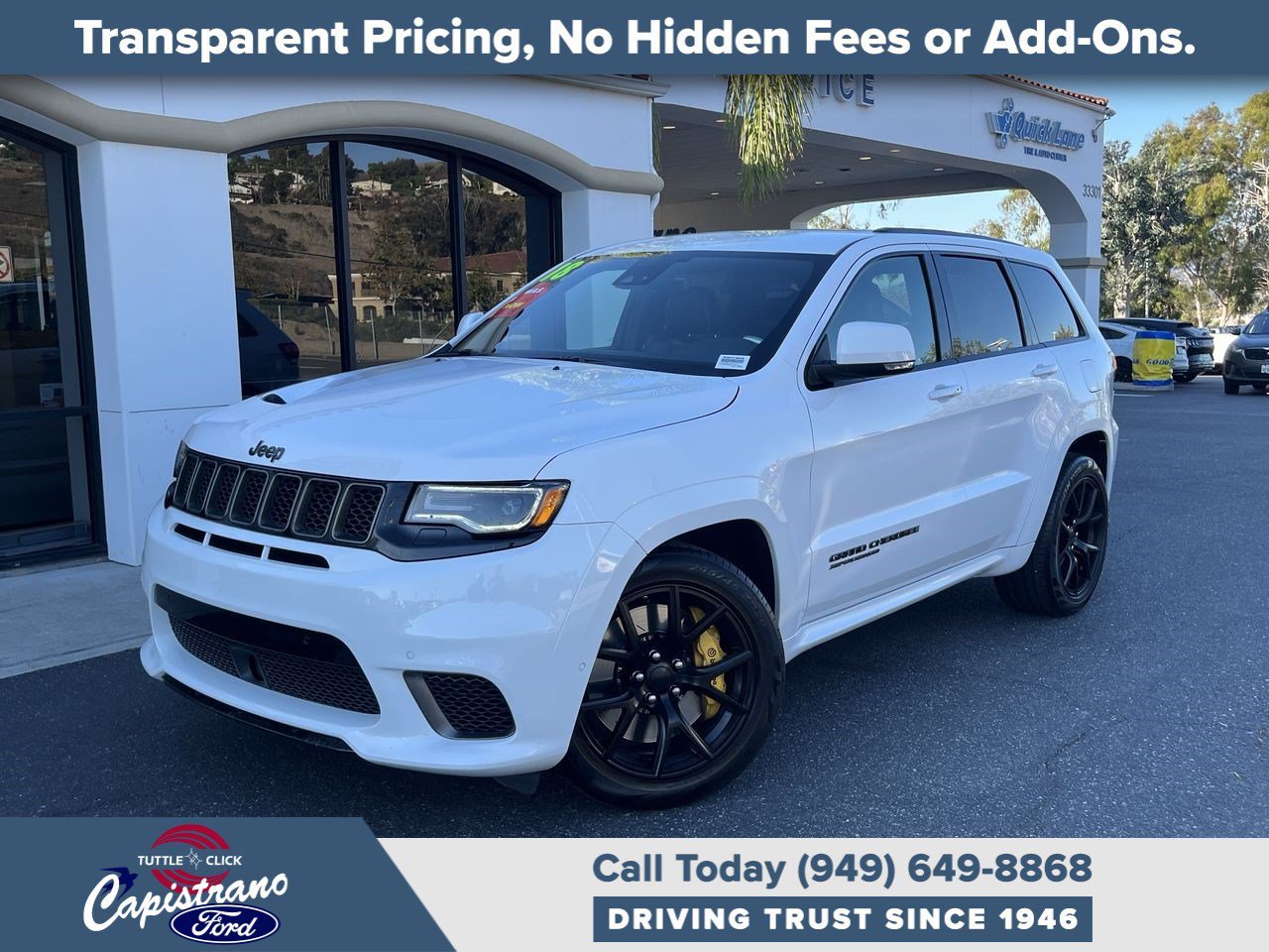 Used 2018 Bright White Clearcoat Jeep Trackhawk image 1