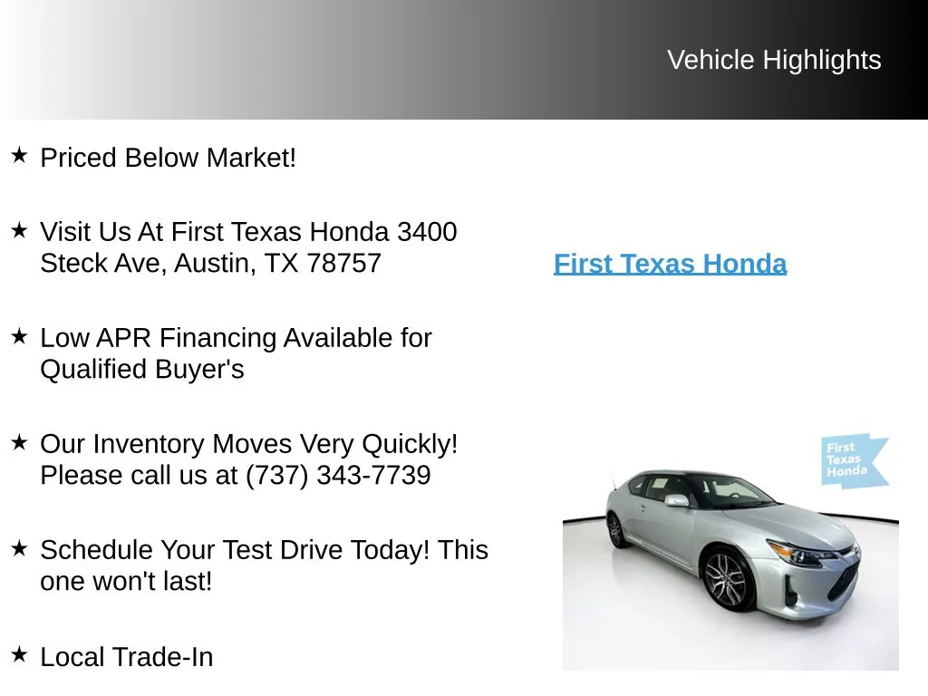 Used 2014 Classic Silver Metallic Scion Base image 9