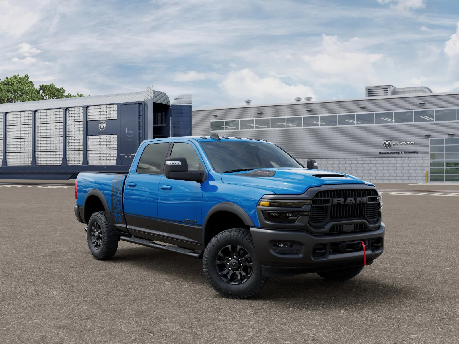 New 2026 Hydro Blue Pearl-Coat Exterior Paint RAM POWER WAGON image 3