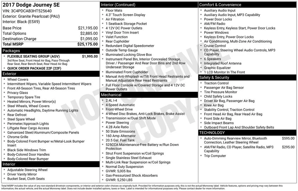 Used 2017 Gray Dodge SE image 7