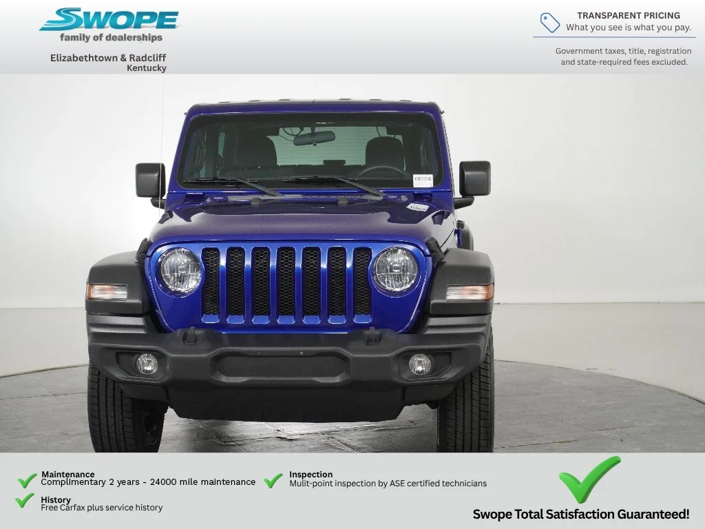 Used 2018 Ocean Blue Metallic Clearcoat Jeep Sport image 8