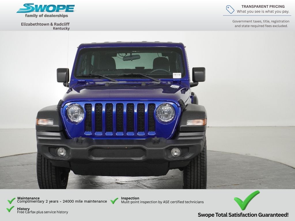 Used 2018 Ocean Blue Metallic Clearcoat Jeep Sport image 8