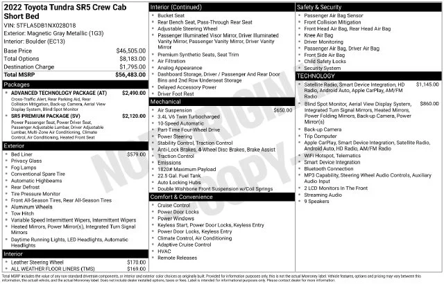 Used 2022 Gray Toyota SR5 image 32