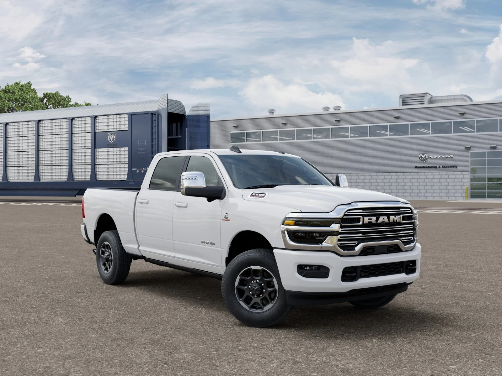 New 2027 Bright White Clear-Coat Exterior Paint RAM LARAMIE image 3