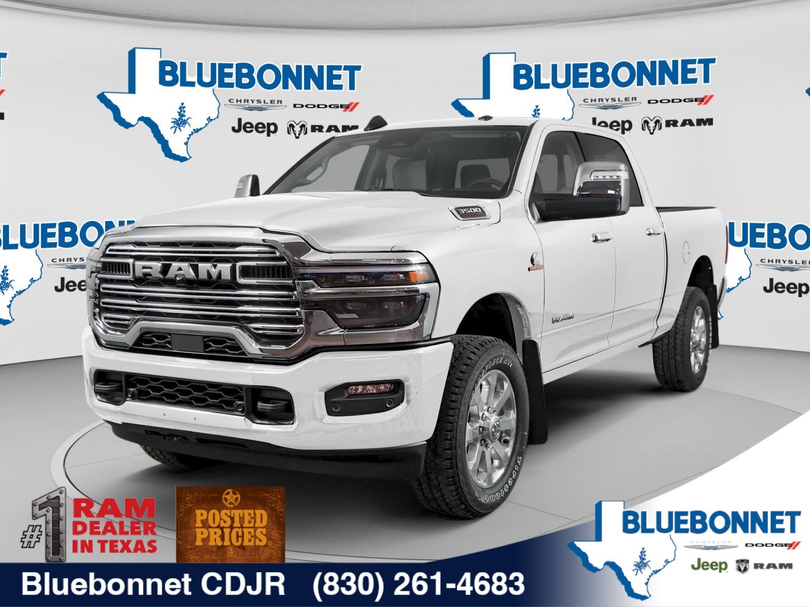 New 2026 Bright White Clear-Coat Exterior Paint RAM Laramie image 1