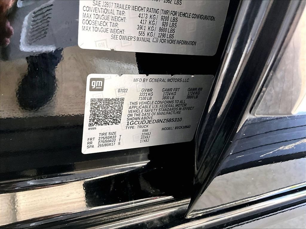 Used 2022 BLACK Chevrolet High Country image 37