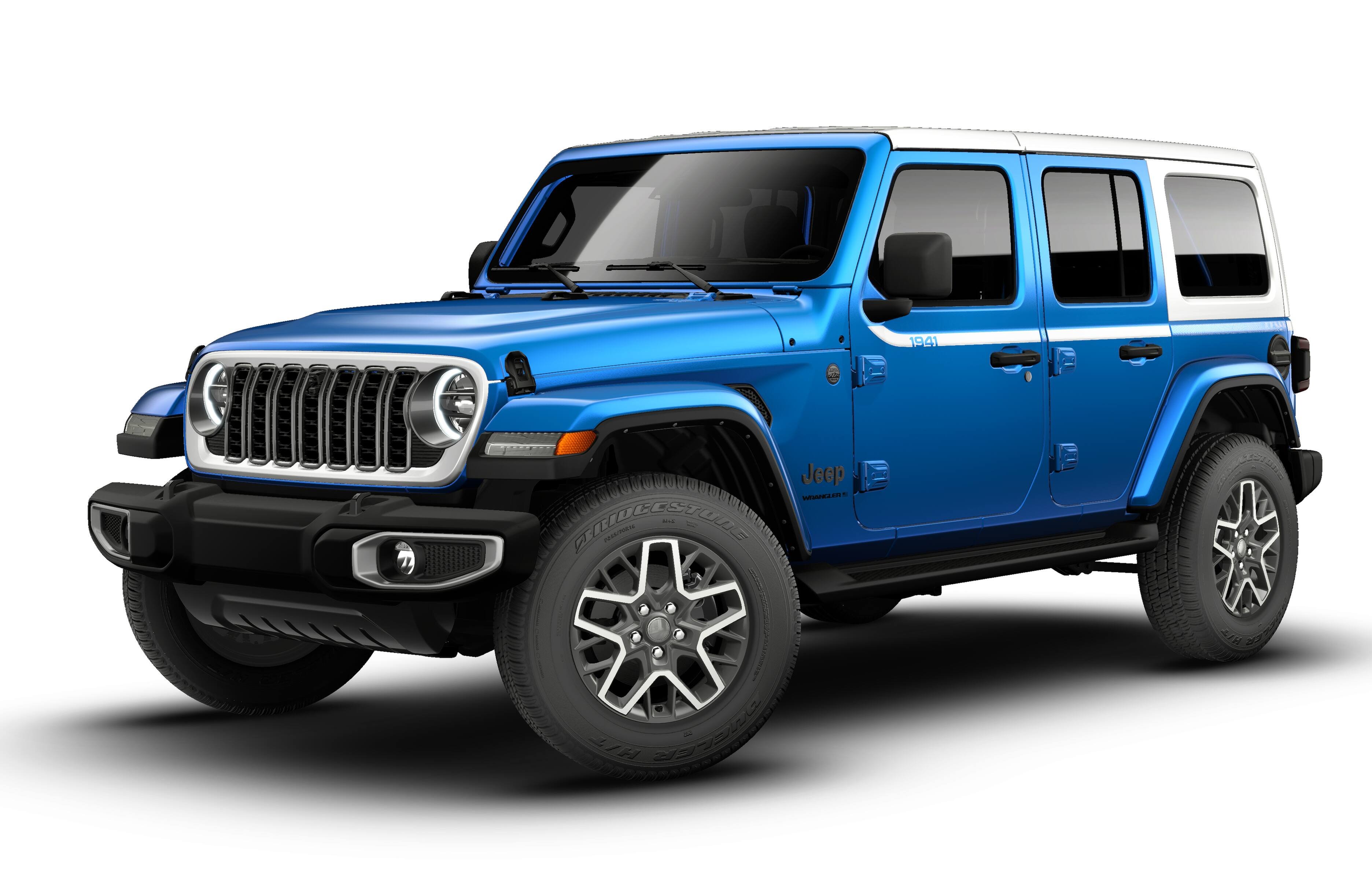 New 2026 Hydro Blue Pearl-Coat Exterior Paint Jeep Sahara image 13