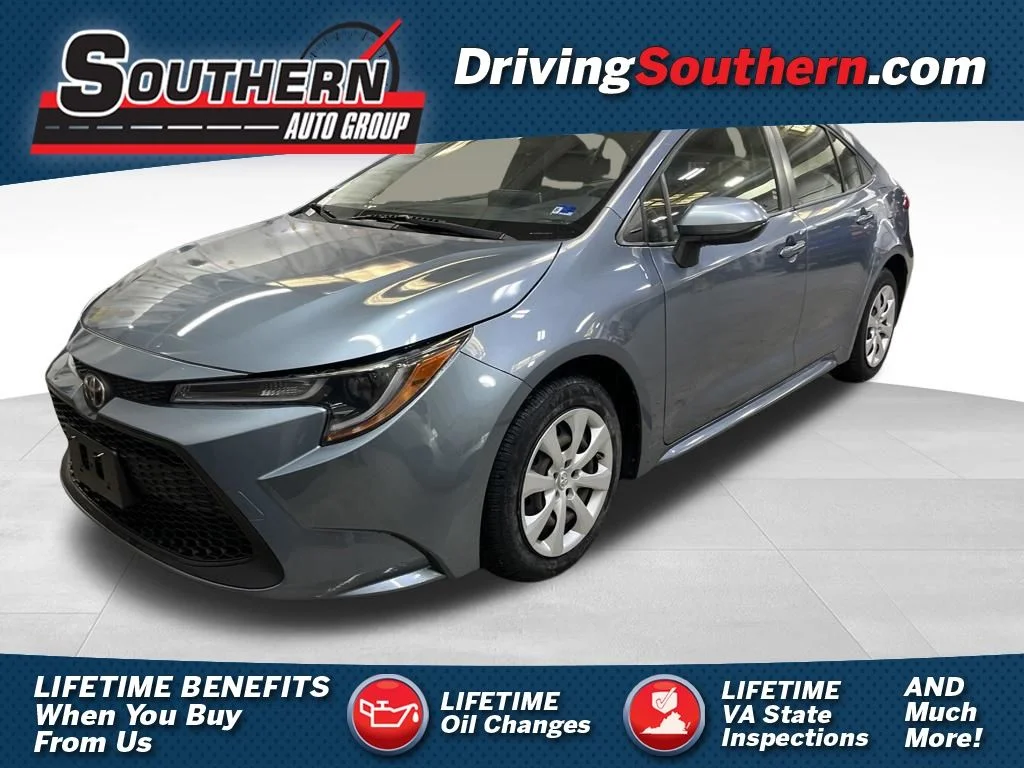 Used 2021 Blue Toyota LE image 1
