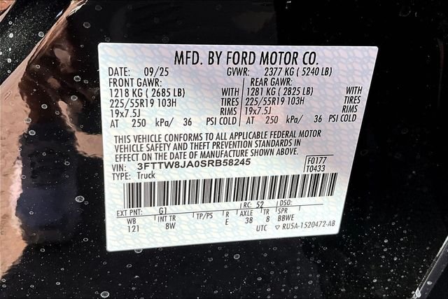 New 2025 Shadow Black Ford XLT image 13