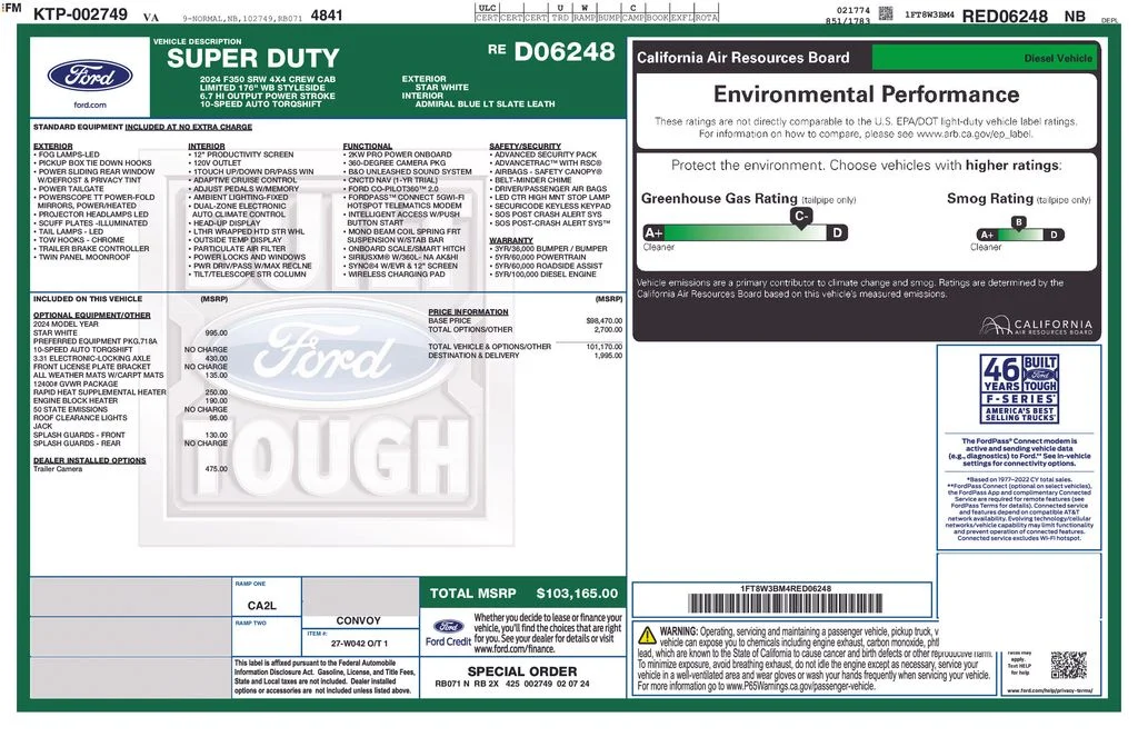 Certified Used 2024 Star White Ford Limited image 8