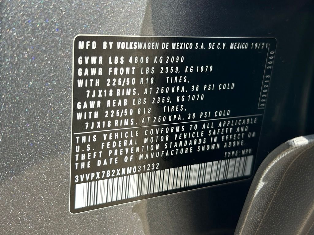 Certified Used 2022 Gray Volkswagen 1.5T SE image 54