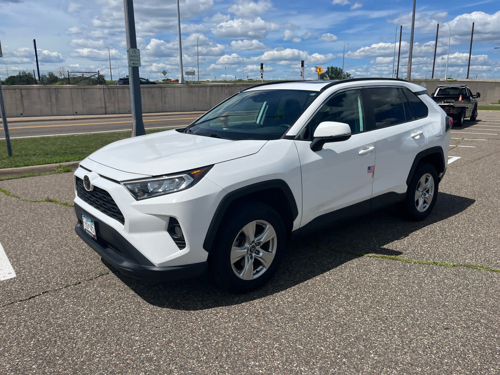 Used 2021 Super White Toyota XLE image 3