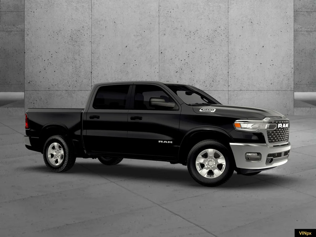 New 2026 Diamond Black Crystal Pearl-Coat Exterior Paint RAM Big Horn/Lone Star image 9