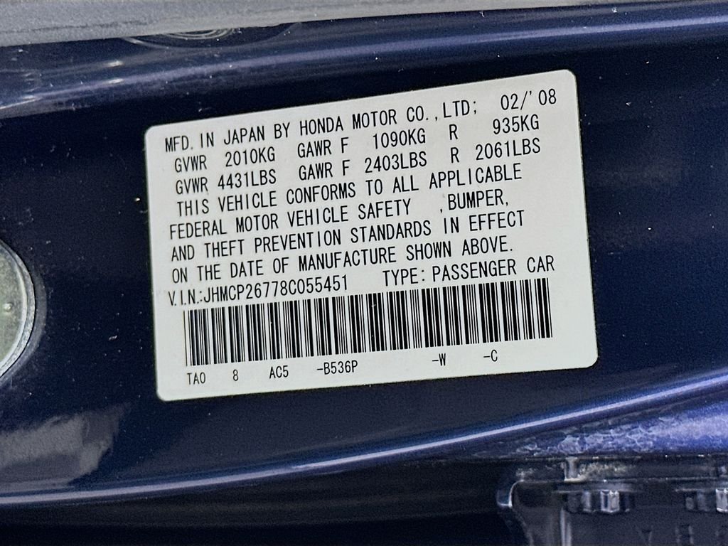 Used 2008 Royal Blue Pearl Honda EX image 29