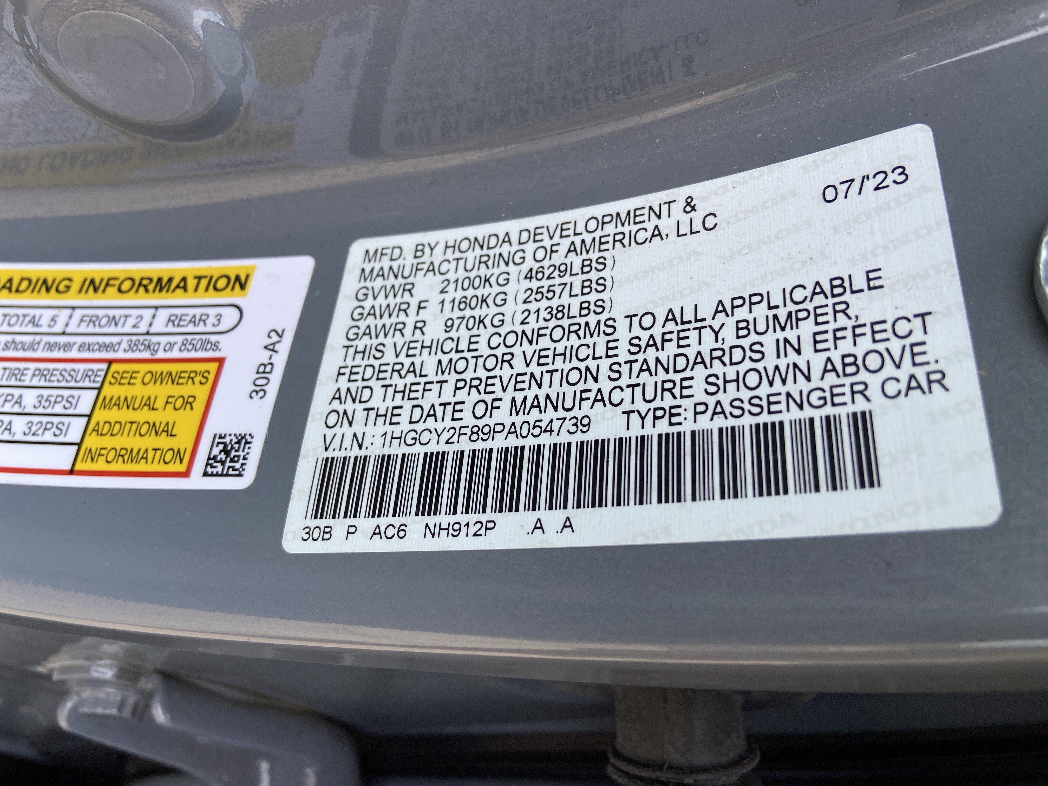 Used 2023 Urban Gray Pearl Honda Touring image 33
