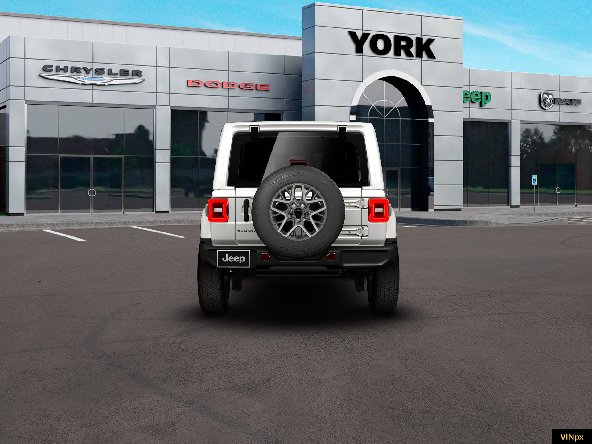 New 2026 Bright White Clear-Coat Exterior Paint Jeep Sahara image 18