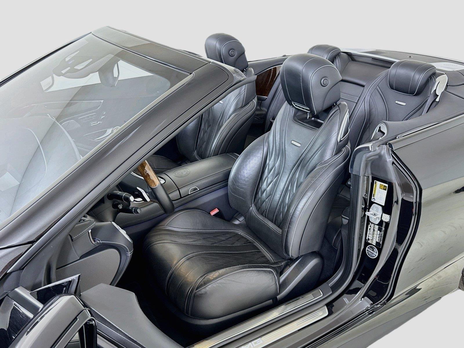 Used 2017 Obsidian Black Metallic Mercedes-Benz AMG® S 63 Conv | $187k MSRP | Designo Leather | Warmth & Comfort image 13