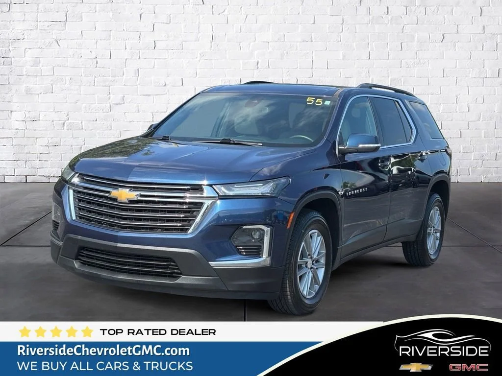 Used 2022 Northsky Blue Metallic Chevrolet LT Leather image 1