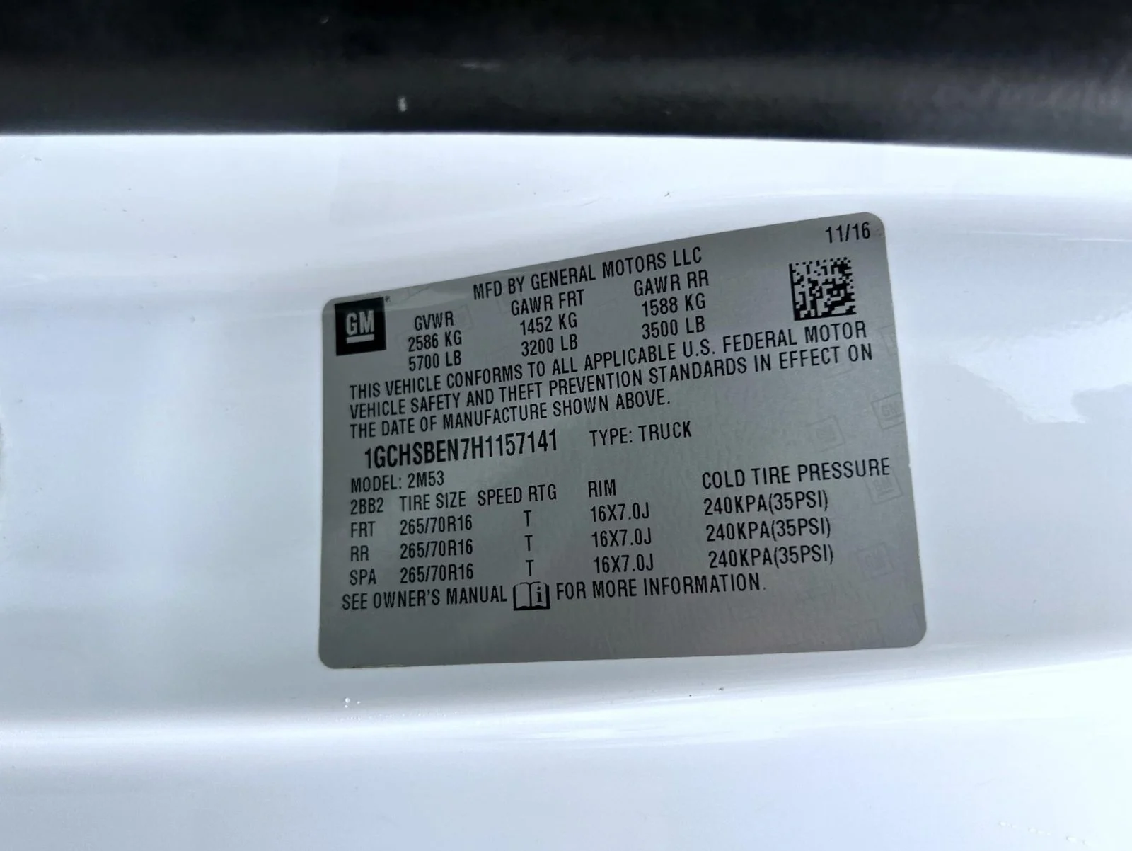 Certified Used 2017 White Chevrolet Work Truck image 26