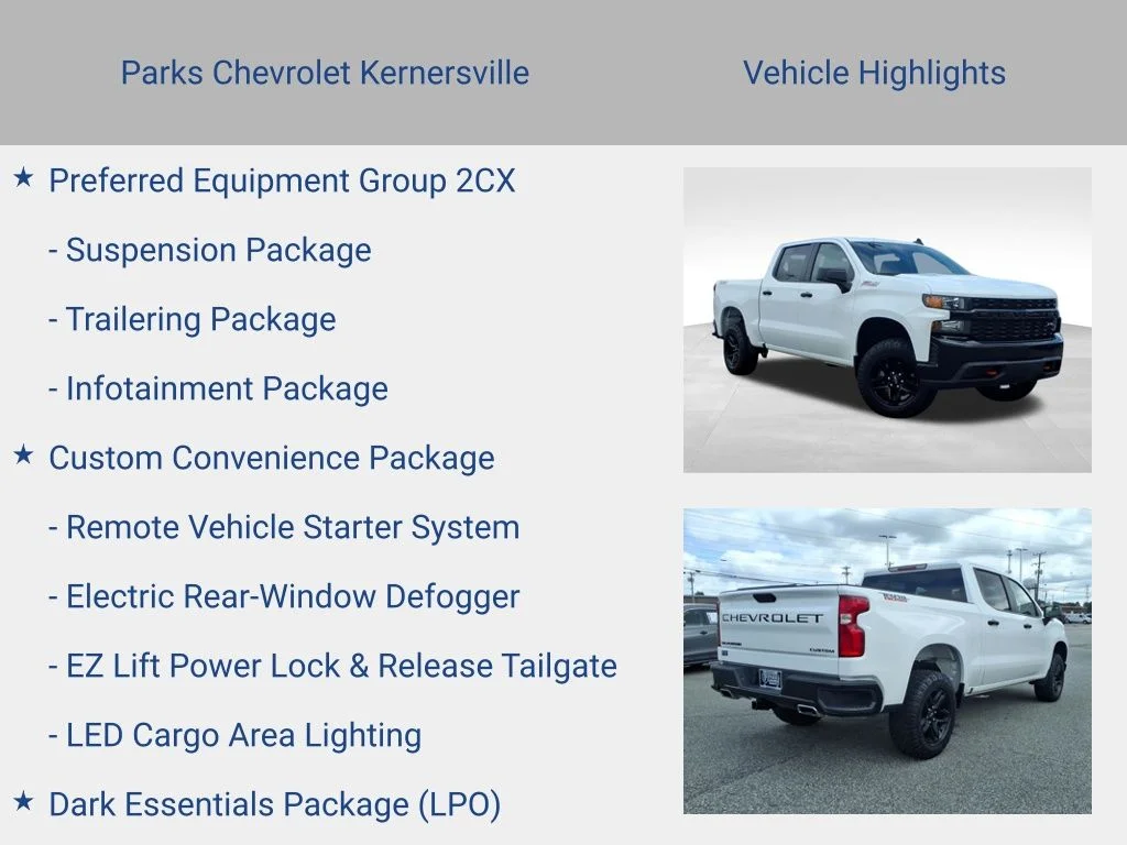 Used 2021 White Chevrolet Custom Trail Boss image 21