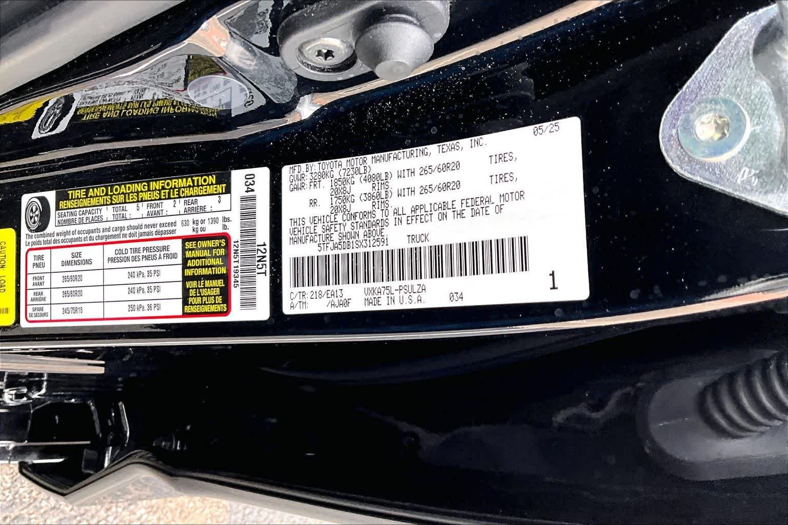 Certified Used 2025 Midnight Black Metallic Toyota Limited image 29